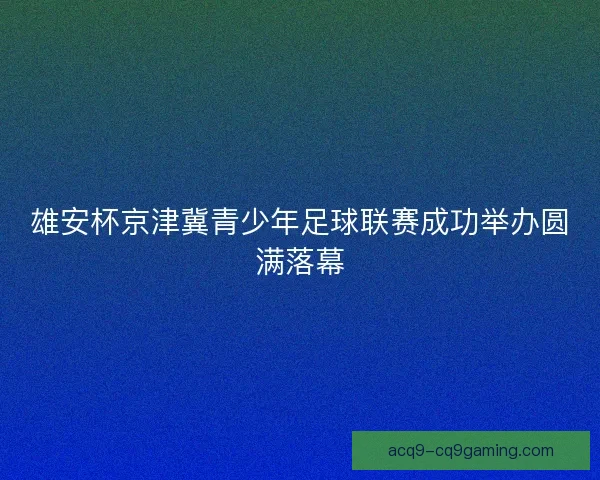 雄安杯京津冀青少年足球联赛成功举办圆满落幕
