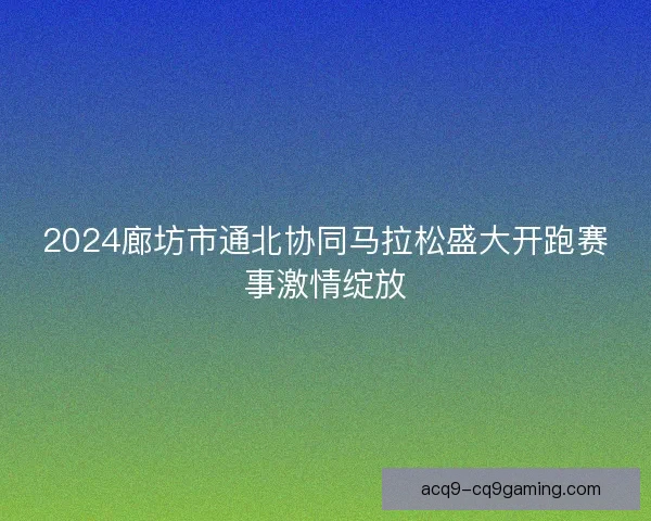 2024廊坊市通北协同马拉松盛大开跑赛事激情绽放 2024廊坊市通北协同马拉松盛大开跑赛事激情绽放